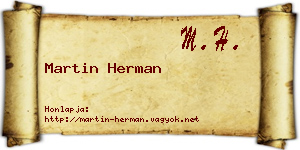 Martin Herman névjegykártya